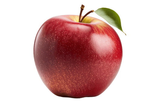 fresh red apple isolated on transparent background. png
