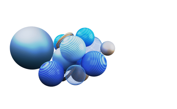 3D Rendering Balls Or Sphere Collection. png
