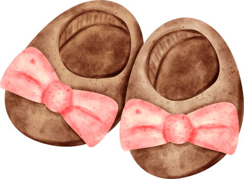 watercolor baby shoes png