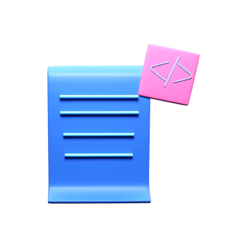 3D Render Of Blue And Pink Website Development Or Programming Page png