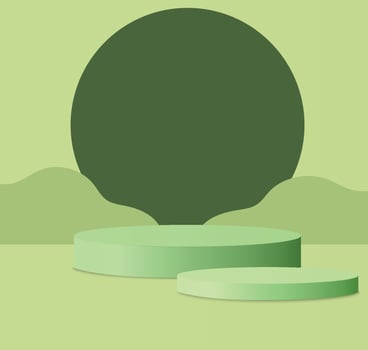 3d podium background, Minimal wall scene for products showcase, realistic cylinder pedestal podium set. vector