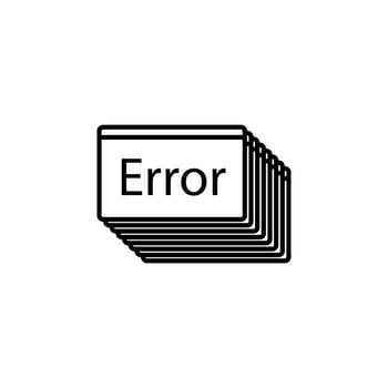 error browser vector icon illustration