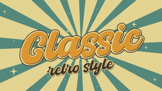 classic retro style vector typography