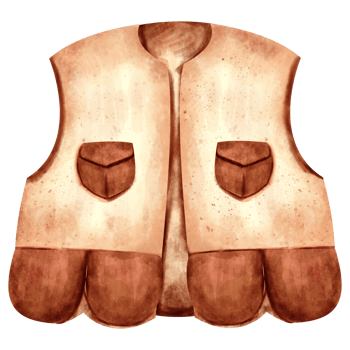 fishing vest watercolor png