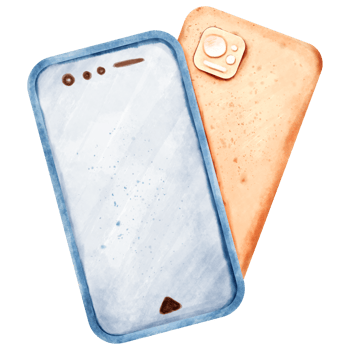 watercolor smart phone png