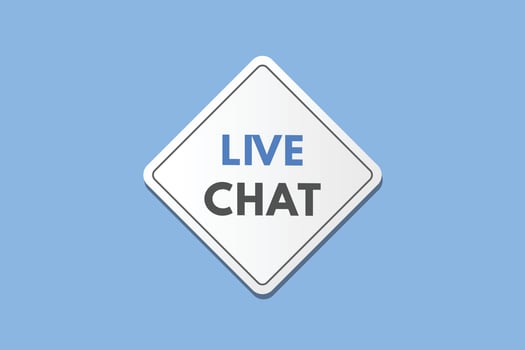 Live Chat text Button. Live Chat Sign Icon Label Sticker Web Buttons vector