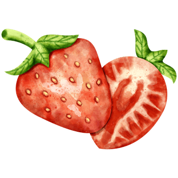 watercolor Strawberry clip art png