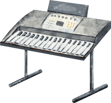 watercolor Electric keyboard png