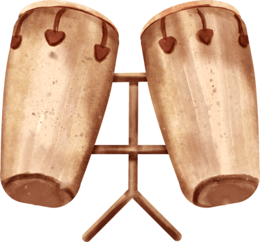 watercolor Congo drum png