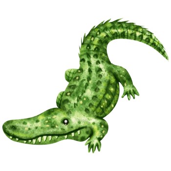 watercolor crocodile clip art png