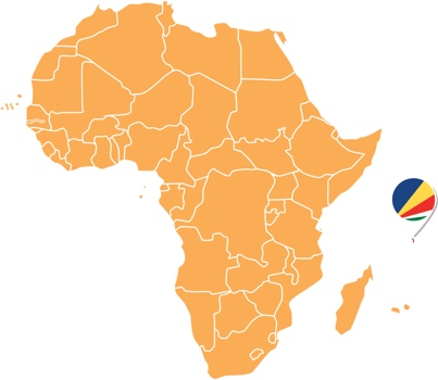 Seychelles map in Africa, Icons showing Seychelles location and flags. png
