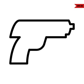 gun line icon vector
