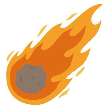 Meteorite PNG Illustrations