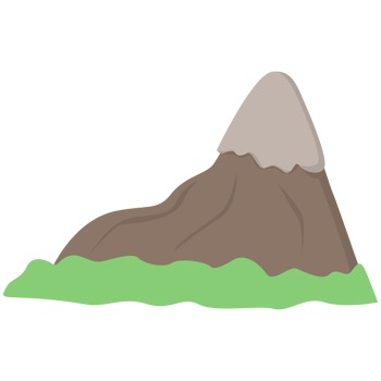 Volcanic Mountains PNG Illustrations