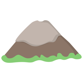 Volcanic Mountain PNG Illustrations