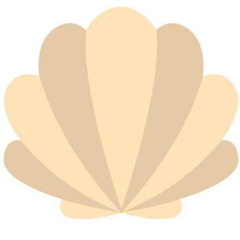 Tropical Shell Beach PNG Illustrations