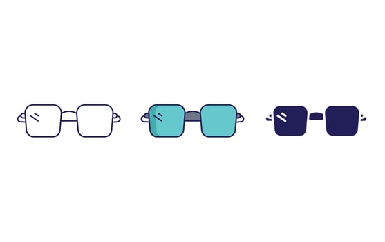 sunglass retro vector icon