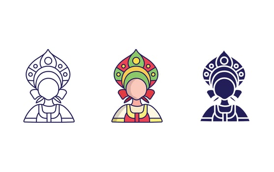 Russian Female vector icon