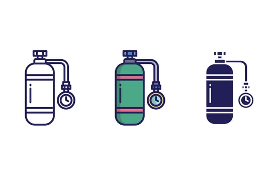 Oxygen cylinder vector icon