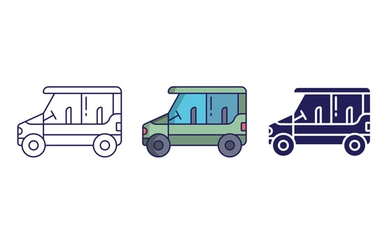 Safari Car vector icon
