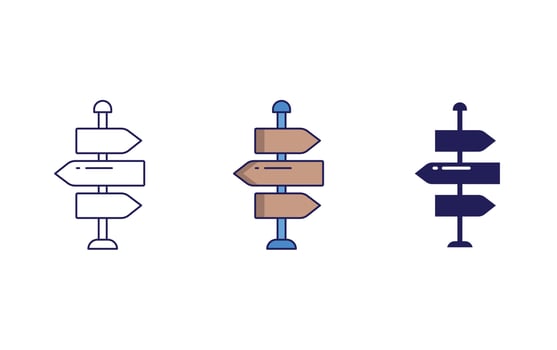Directional Sign vector icon