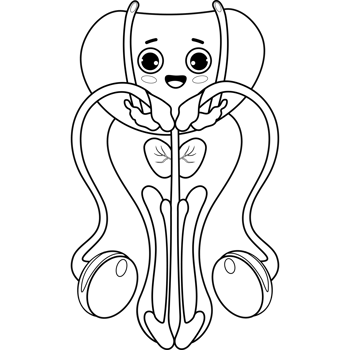 Penis character. Male reproductive organ png