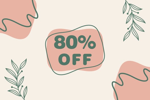 80 percent Sale and discount labels. price off tag icon flat design. vector