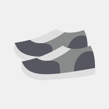 Icon shoes. School and education elements. Icons in flat style. Good for prints, posters, logo, advertisement, infographics, etc. vector