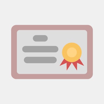 Icon diploma. School and education elements. Icons in flat style. Good for prints, posters, logo, advertisement, infographics, etc. vector