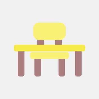 Icon desk. School and education elements. Icons in flat style. Good for prints, posters, logo, advertisement, infographics, etc. vector