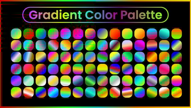 gradient colorful palette. gradient color. vector