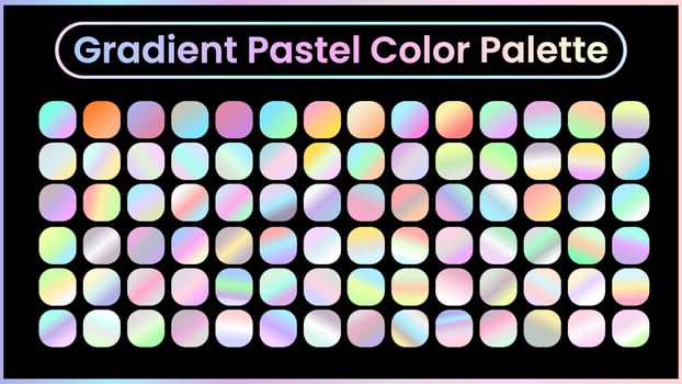 gradient pastel colorful palette. vector