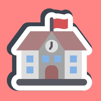 Sticker school. School and education elements. Good for prints, posters, logo, advertisement, infographics, etc. vector