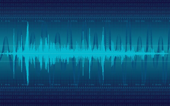 sound waves background vector