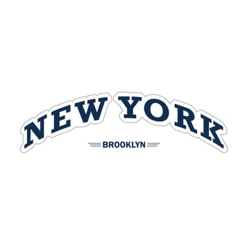 New York typography for t-shirt. Varsity slogan print t shirt, street wear apparel. Vintage graphics vector