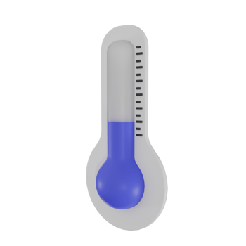 3d rendering Weather thermometer icon. Forecast, climate and meteorology icon. cold temperature symbol illustration. png