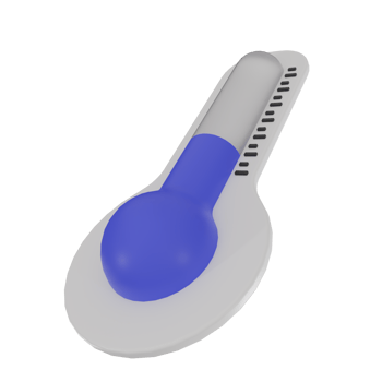 3d rendering Weather thermometer icon. Forecast, climate and meteorology icon. cold temperature symbol illustration. png