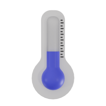 3d rendering Weather thermometer icon. Forecast, climate and meteorology icon. cold temperature symbol illustration. png