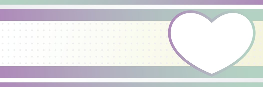 Love background, Gradient heart vector illustration with a white frame on a geometric background there is free space for text. Template for banner, greeting card, web.