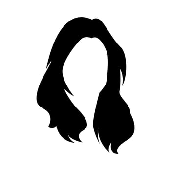 women hairstyle silhouette. vector illustration.