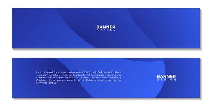 set of abstract blue colorful banners with gradient background vector illustration