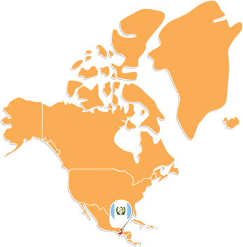 Guatemala map in North America, Icons showing Guatemala location and flags. png