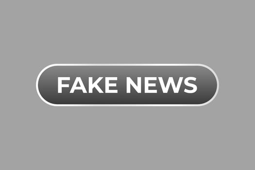 Fake News Button. Speech Bubble, Banner Label Fake News vector