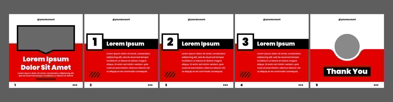 creative carousel or microblog template for social media posts vector