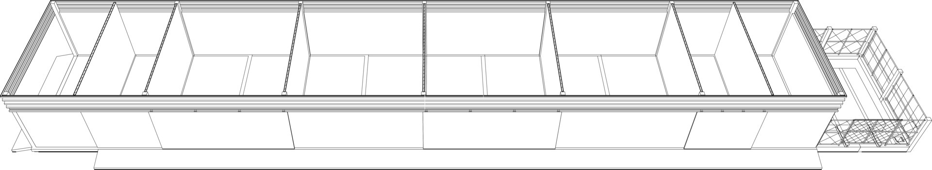 3D illustration of building project vector