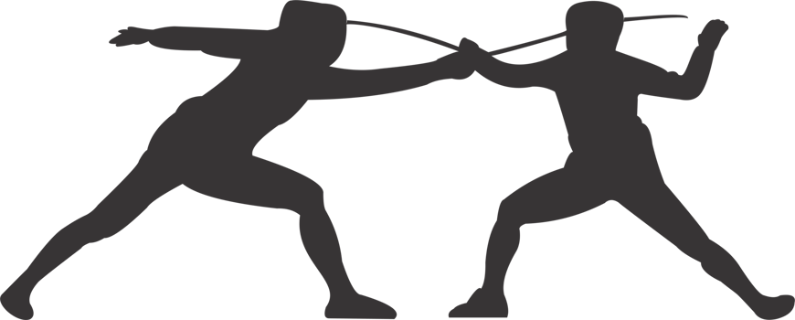 fencing sport silhouette PNG