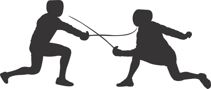 fencing sport silhouette PNG