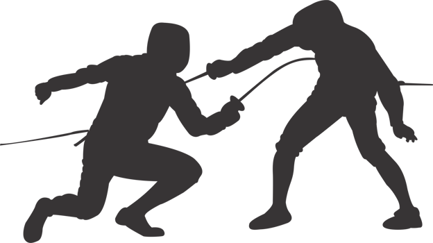 fencing sport silhouette PNG