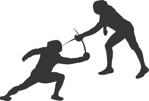 fencing sport silhouette PNG