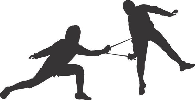 fencing sport silhouette PNG